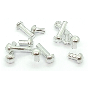 Rebite Maciço Cabeça Redonda 3/16 x 3/8 Alumínio (4,8 x 9,5) - 1 Kg (Média 1220 Peças)
