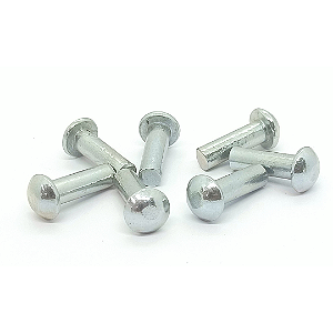 Rebite Maciço Cabeça Redonda 1/4 x 1 Zincado (6,3 x 25,4) - 1 Kg (Média 114 Peças)