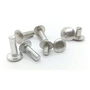 Rebite Maciço Cabeça Lentilha 5/16 x 1 1/2 Alumínio (8 x 38,1) - 1 Kg (Média 165 Peças)