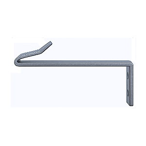 Gancho Chato "L" 1/2 x 1/8 x 200mm Madeira Zincado Branco