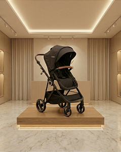 Carrinho Cosmos Melange Preto Kiddo