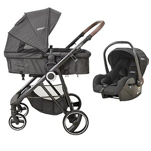 Conjunto Travel System Cosmos Melange Preto - Kiddo