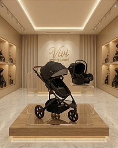 Conjunto Travel System Melange Grafite Trek Kiddo