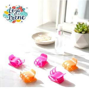 kit com 12 unidades de Presilha Piranha Pequena Prender Cabelo Penteado cores variadas EQZG7THLA