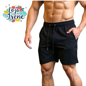 Bermuda Tactel Masculina Bolsos Leve Academia Praia Treino FBK3H8T3U