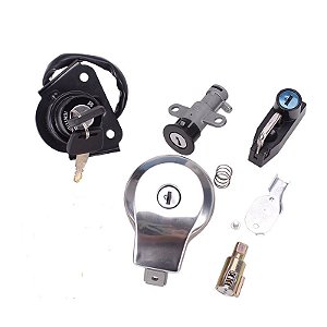 Kit Chave Contato Ignição Virago 250 Com Tampa do Tanque e Travas