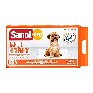 Tapete Higiênico Sanol Dog 80x60 30 unidades