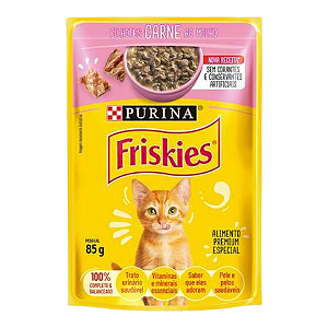 Friskies Sachê Gato Filhote Sabor Carne 85g
