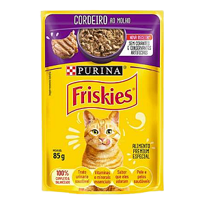 Friskies Sachê Gato Adulto Sabor Cordeiro 85g