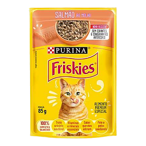 Friskies Sachê Gato Adulto Sabor Salmão 85g