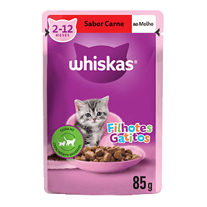 Whiskas Sachê Gato Filhote Sabor Carne 85g
