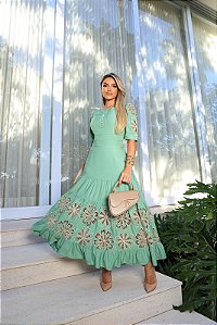 Vestido Linho - Verde