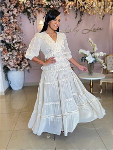 Vestido Longo em Chiffon