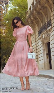 Vestido Midi em Organza