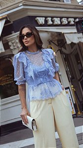 Blusa em Tule Azul