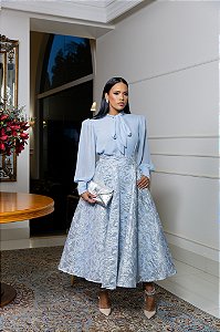 Conjunto em chiffon e organza - Pré-Venda Coleção Realeza