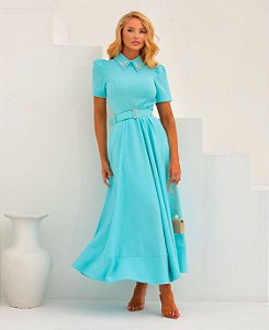 vestido no linho encorpado