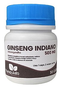 Ginseng Indiano (Ashwagandha), 500mg, 30caps