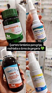 Kit Contra Gripes e Resfriados , 4 produtos ( composto super imune, xarope, spray para garganta e spray nasal)