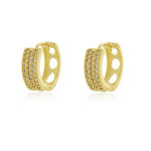 Brinco Argola MyTime Folheado a Ouro18k FBR0085