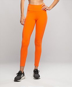Legging Bolso Cós Ziper- Laranja