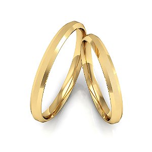 Aliança Chanfrada Simples - Moeda Antiga