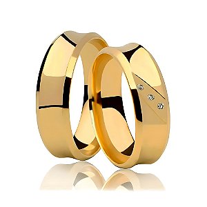 Aliança Asmara - Ouro 18k