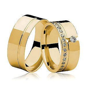Aliança Pristina - Ouro 18k
