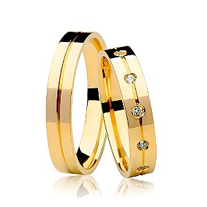 Aliança Mônaco - Ouro 18k