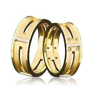 Aliança Riga - Ouro 18k