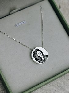 Colar Personalizado Fotogravação - Redondo