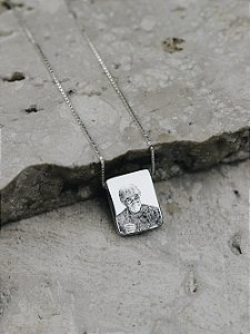 Colar Personalizado Fotogravação - Quadrado