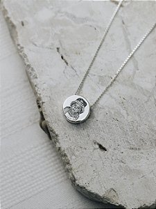 Colar Personalizado Fotogravação Redondo - Pequeno