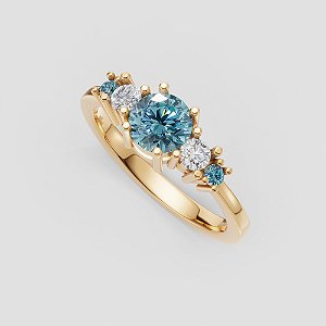 Anel Aurora Constelação - Ouro 18k