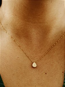 Colar Gota - Brilhante e Ouro 18k
