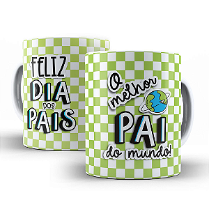 Caneca Dia dos Pais Personalizada de Porcelana para Presente Xícara Feliz