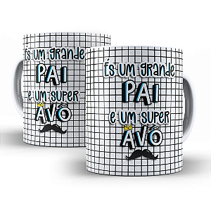 Caneca Dia dos Pais Personalizada de Porcelana para Presente Xícara Feliz