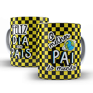 Caneca Dia dos Pais Personalizada de Porcelana para Presente Xícara Feliz