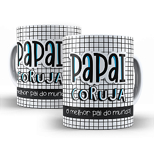 Caneca Dia dos Pais Personalizada de Porcelana para Presente Xícara Feliz