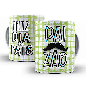 Caneca Dia dos Pais Personalizada de Porcelana para Presente Xícara Feliz