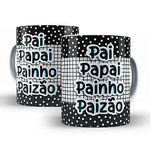 Caneca Dia dos Pais Personalizada de Porcelana para Presente Xícara Feliz
