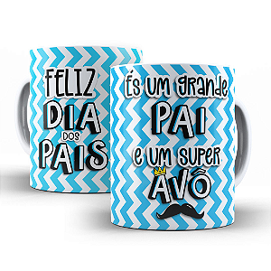 Caneca Dia dos Pais Personalizada de Porcelana para Presente Xícara Feliz