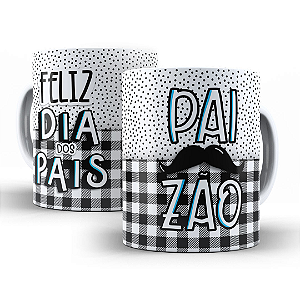 Caneca Dia dos Pais Personalizada de Porcelana para Presente Xícara Feliz