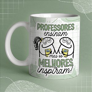 Caneca Dia dos Professores Flork de Cerâmica para Presente
