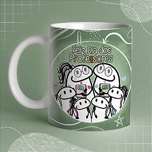 Caneca Dia dos Professores Flork de Cerâmica para Presente