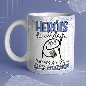 Caneca Dia dos Professores Flork de Cerâmica para Presente