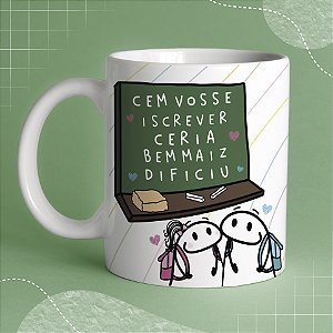 Caneca Dia dos Professores Flork de Cerâmica para Presente