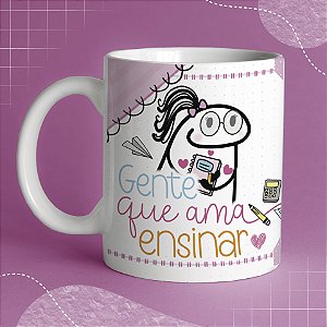 Caneca Dia dos Professores Flork de Cerâmica para Presente