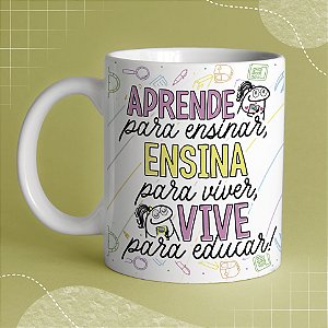 Caneca Dia dos Professores Flork de Cerâmica para Presente