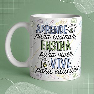 Caneca Dia dos Professores Flork de Cerâmica para Presente